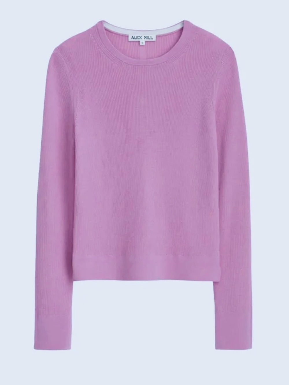 Alex Mill | Ava Ribbed Merino Wool Sweater in Pink | Size S